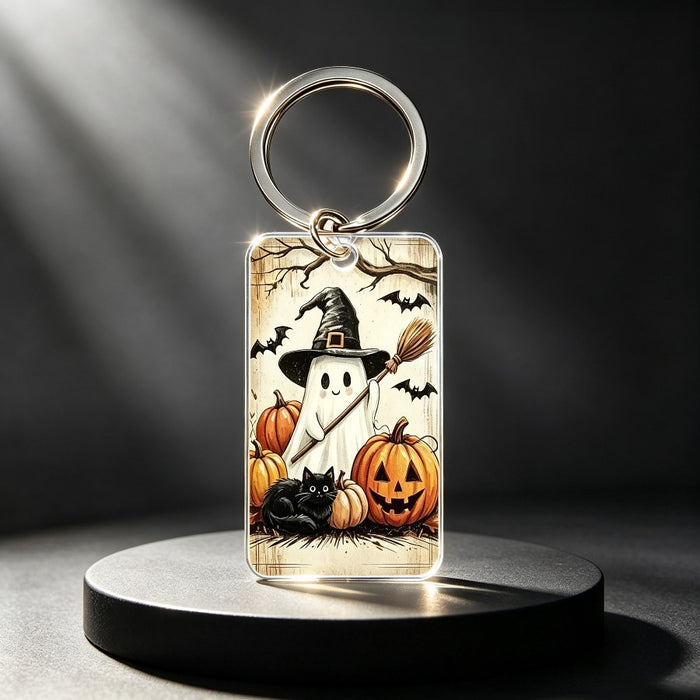 Wholesale Acrylic Pumpkin Skull Keychain Pendant  Christmas Y2K Chic Car Key Accessory Gift
