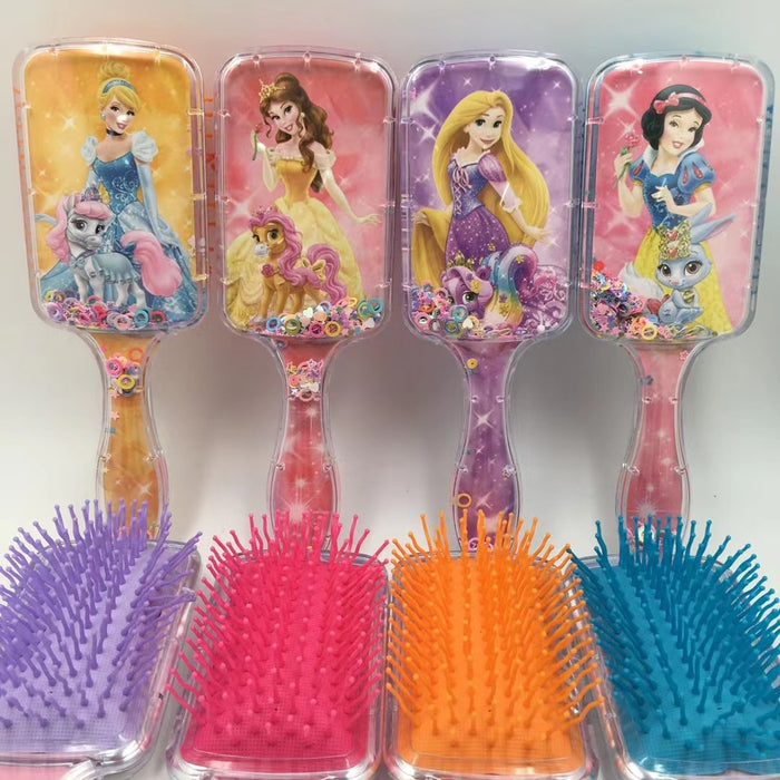 Wholesale Square Long Handle Glitter Quicksand Hair Comb Massage Comb (S) JDC-CM-YunL001