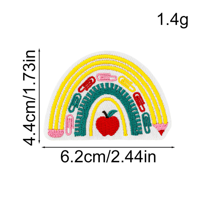Wholesale Teachers'  Day Rainbow Pencil Cloth DIY Patches