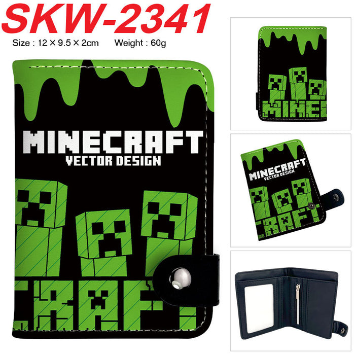 Wholesale Cartoon Theme Vertical PU Bifold Snap Wallet With Card Slots And Coin Pocket Casual Streetwear Accessory For Resale