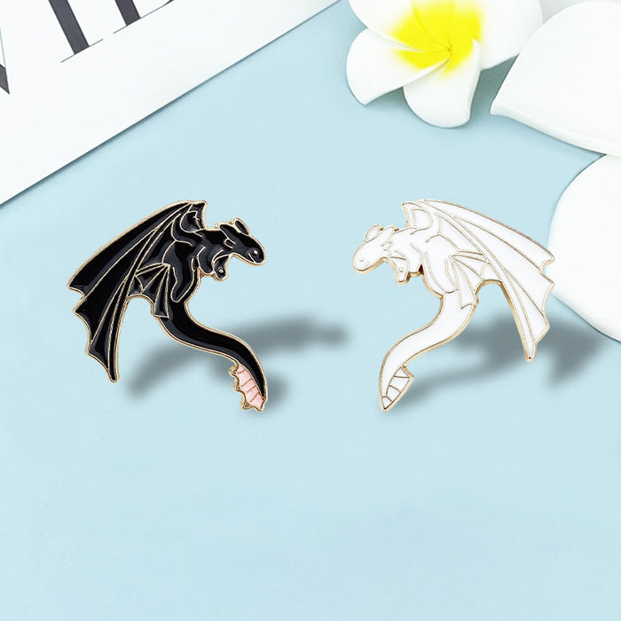 Wholesale Dragon Design Cartoon Brooch Metal Pin Stylish Decorative Accent for Clothing and Bags MOQ≥2