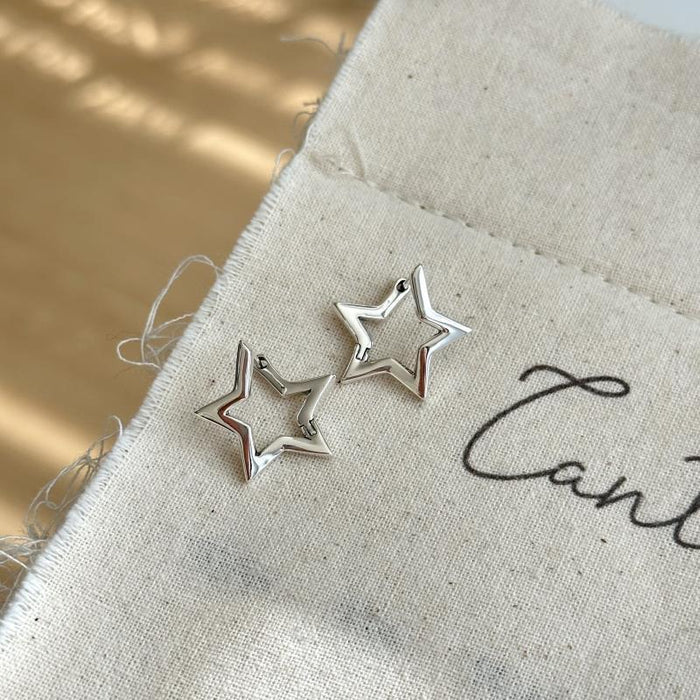 Wholesale Star Earrings Pentagonal Star Ear Buckle