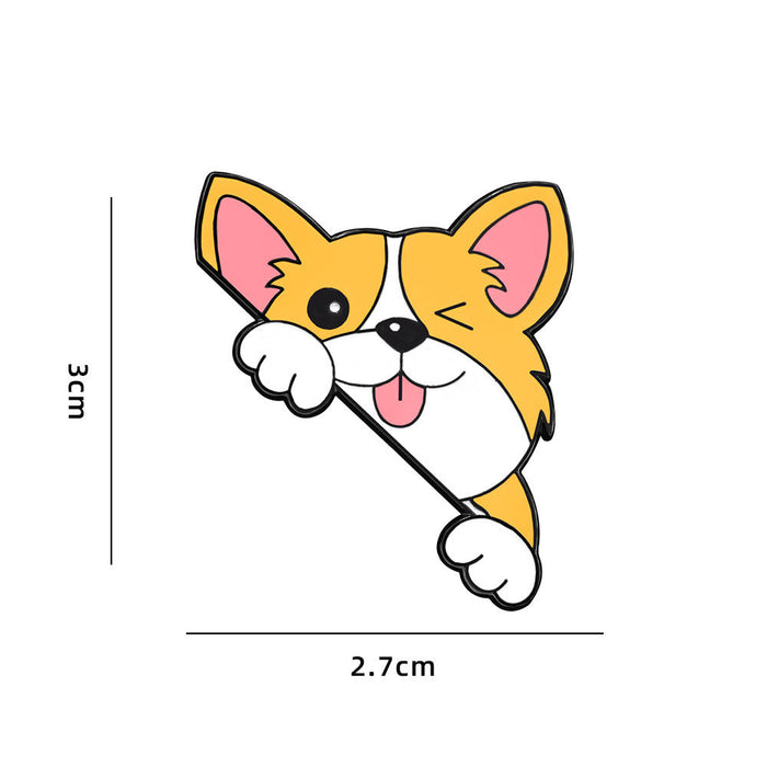 Wholesale Cute Cartoon Dog Series Metal Brooches