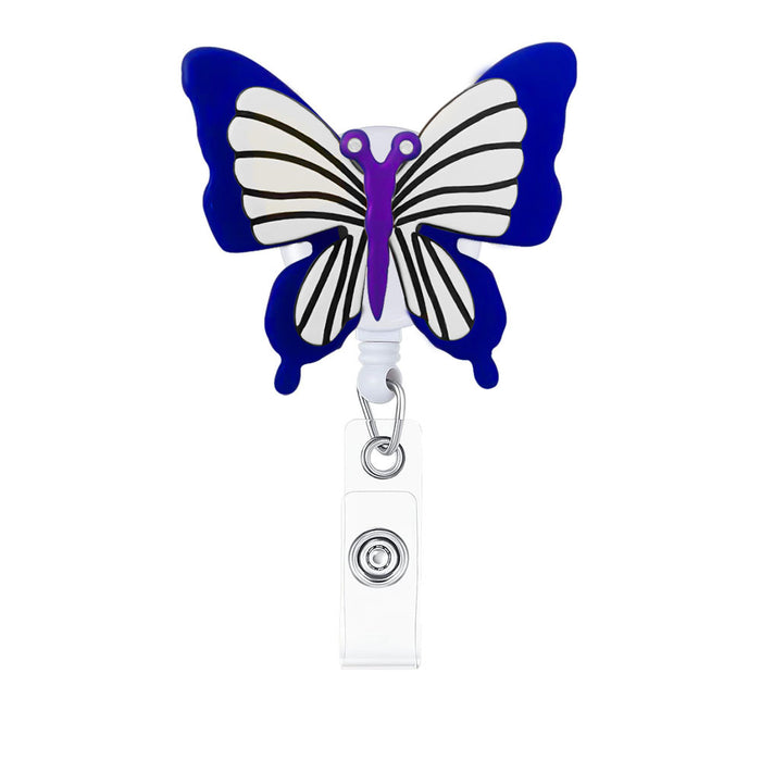 Wholesale Acrylic Butterfly Retractable Easy-pull Buckle Lanyard Keychain JDC-KC-CHai002