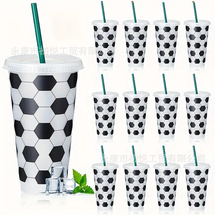 Wholesale 10pcs World Cup Football-Themed Water Bottle 24oz