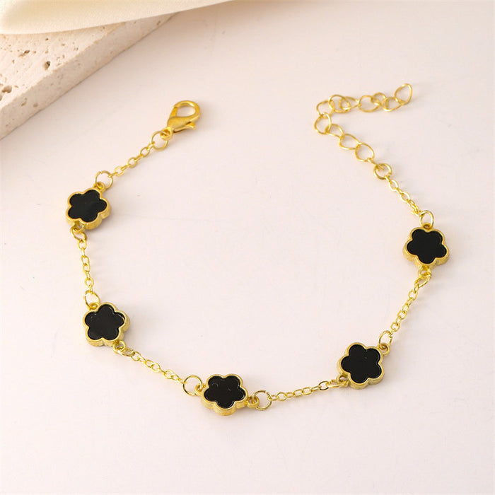 Wholesale Lucky Five Petal Clover Bracelet JDC-BT-GangM002