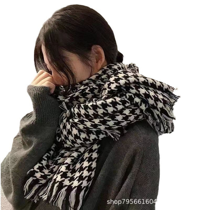 Wholesale New Mirad Imitation Cashmere Plaid Scarf for Women in Winter High-end and Versatile Shawl Thick and Warm Scarf JDC-SF-MC005