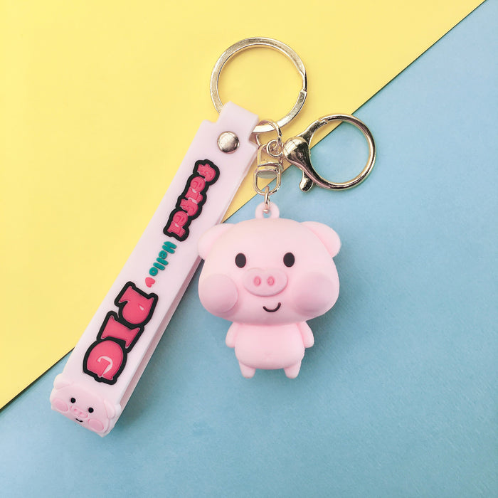 Wholesale Cartoon Cute Pig Keychains JDC-KC-MRan008