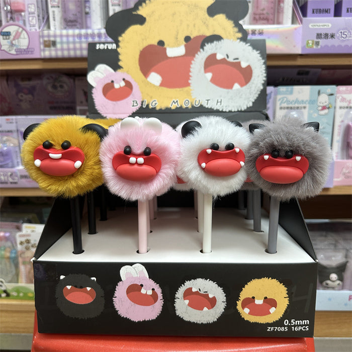 Wholesale Cute animal elephant pom-pom ballpoint pen