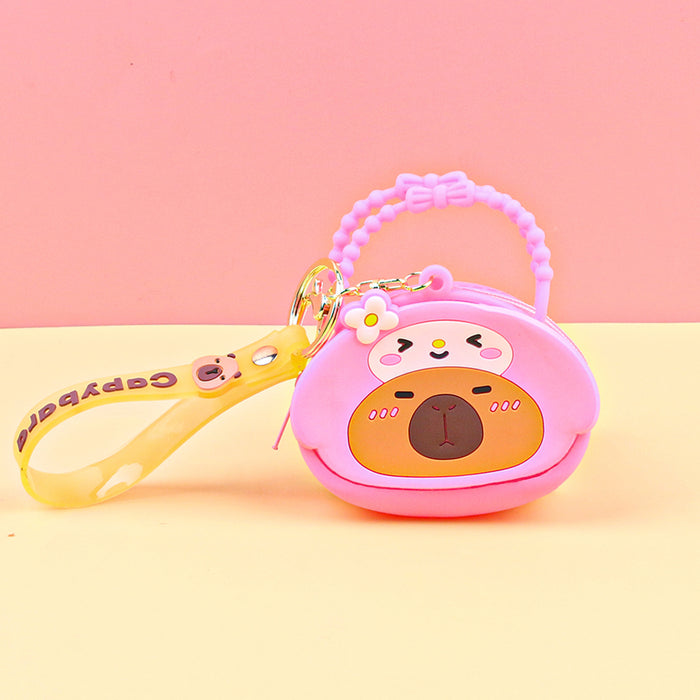 Wholesale Silicone Coin Purse Keychain Pendant Cute Children's Storage Bag Key Bag Coin Bag Cartoon Small Purse Hanging Ornaments