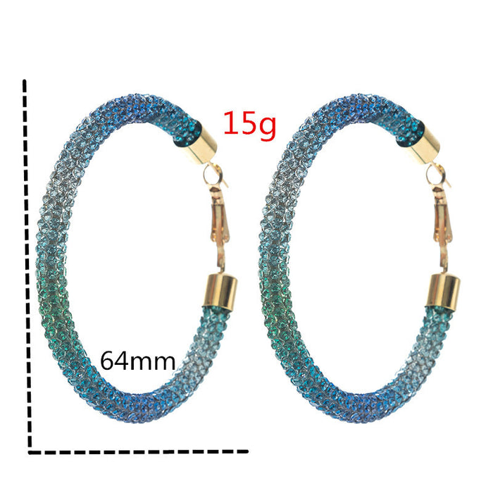 Wholesale Christmas Independence Day gradient color earrings for women,  gorgeous evening dress matching accessories