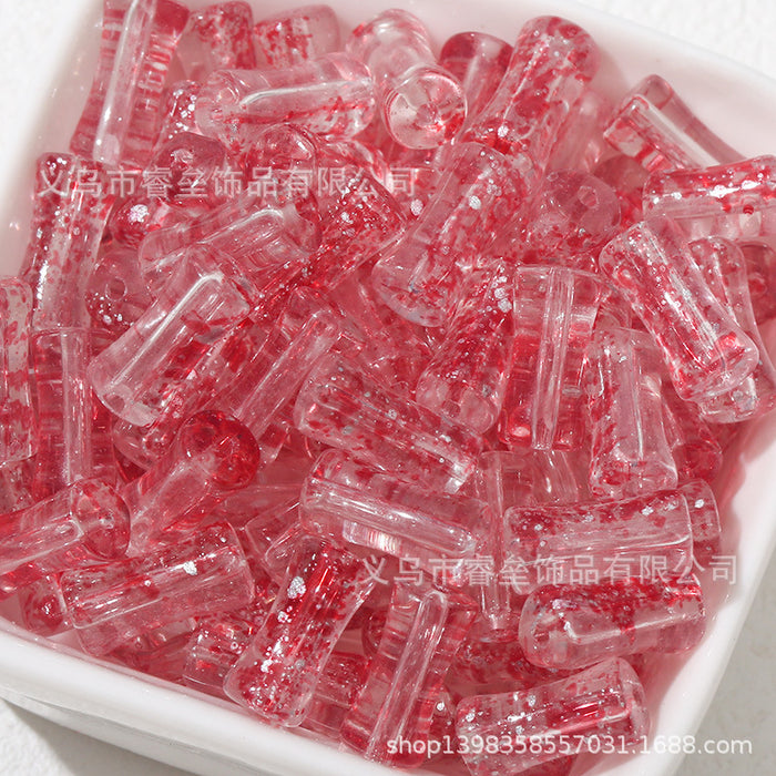 Wholesale 50pcs Bamboo Joint Glass Loose Beads 6mm