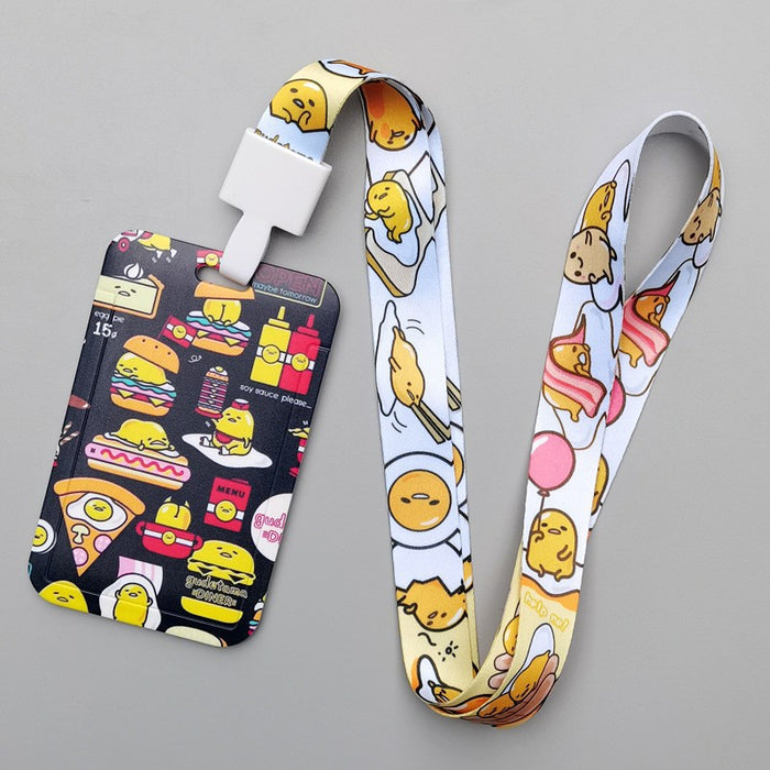 Wholesale Trendy Plastic Cartoon Card Holder With Lanyard Student ID Badge Gift