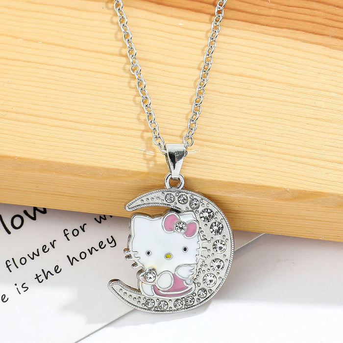 Wholesale Cartoon Cute Cat Alloy Necklaces JDC-NE-BS013