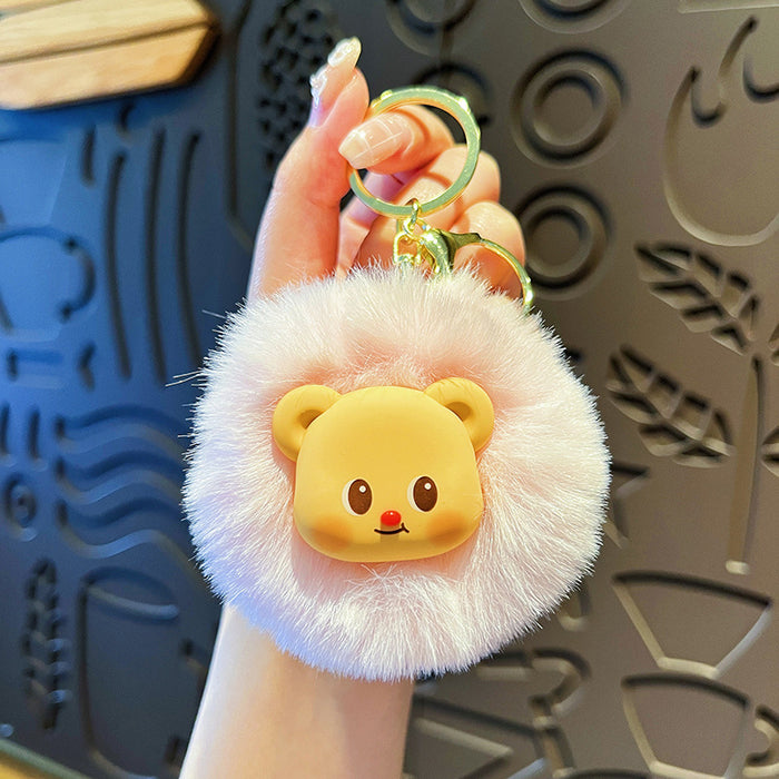 Wholesale Creative Plush Cream Bear Keychain Cute Cartoon Doll Bag Pendant