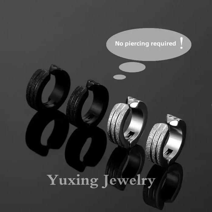 Wholesale High end earrings with frosted ear bone clips, fashionable and personalized temperament