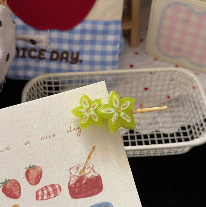 Wholesale Cute Strawberry Candy Fruit Hair Clip Duckbill Resin Hair Accessory For Everyday Styling