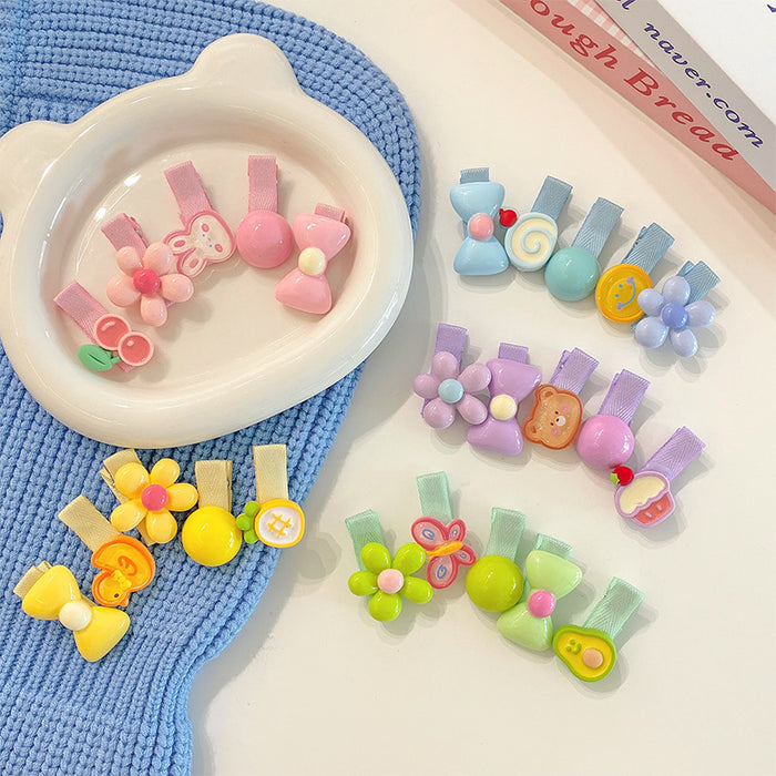 Wholesale Cute Fully Wrapped Cloth Baby Hair Clips Floral Princess Hair Accessory Boutique Resale