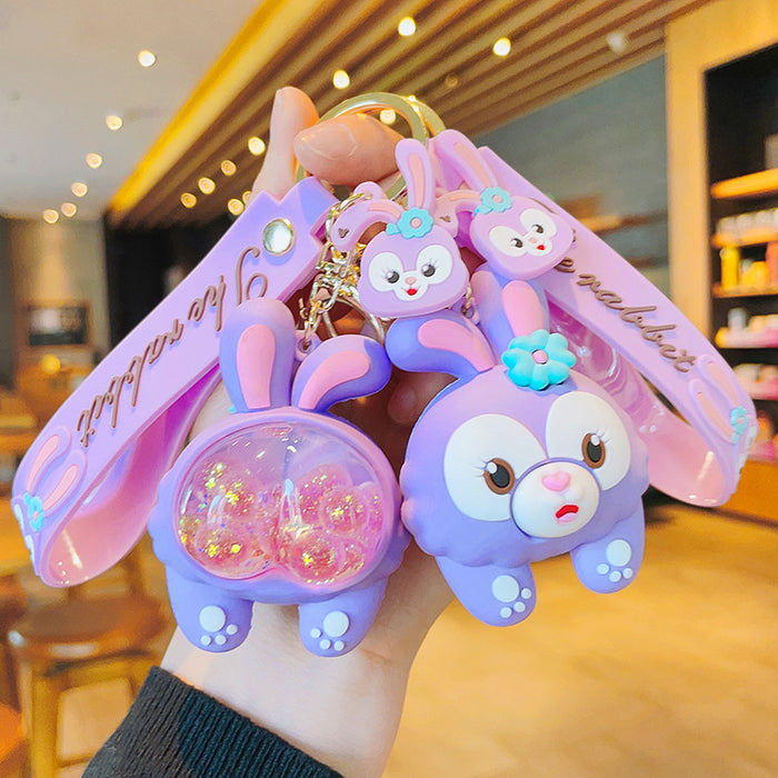 Wholesale creative oil key chain exquisite quicksand key chain women's bag pendant JDC-KC-ShuoT001