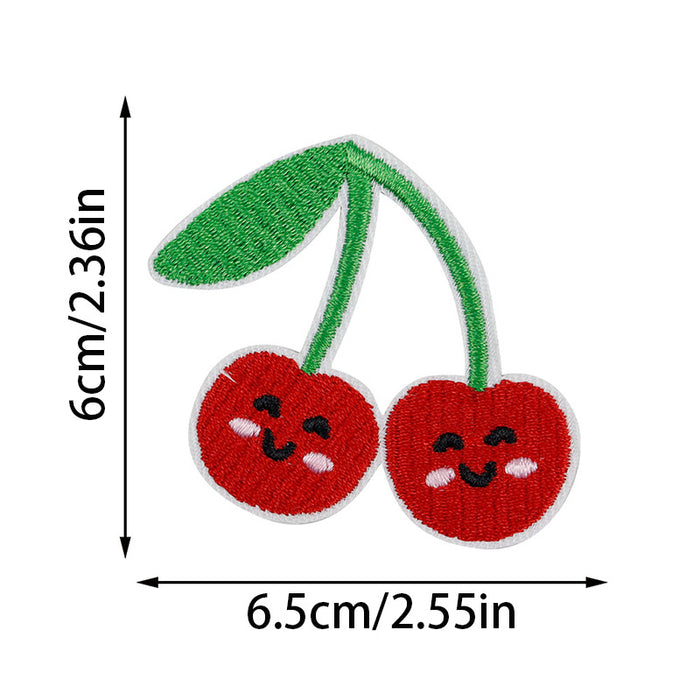 Wholesale  Cherry Embroidered Cloth DIY Patches