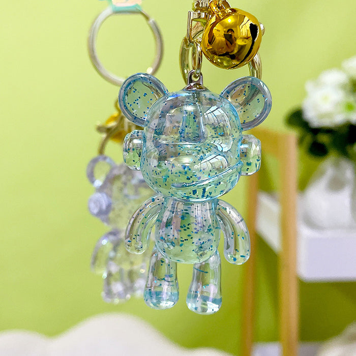 Wholesale Creative colorful pink bear key chain exquisite cute car key chain cute couple bag small pendant