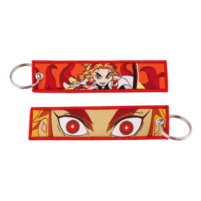 Wholesale Cartoon woven keychain lanyard  access control  ornaments fabric keychain