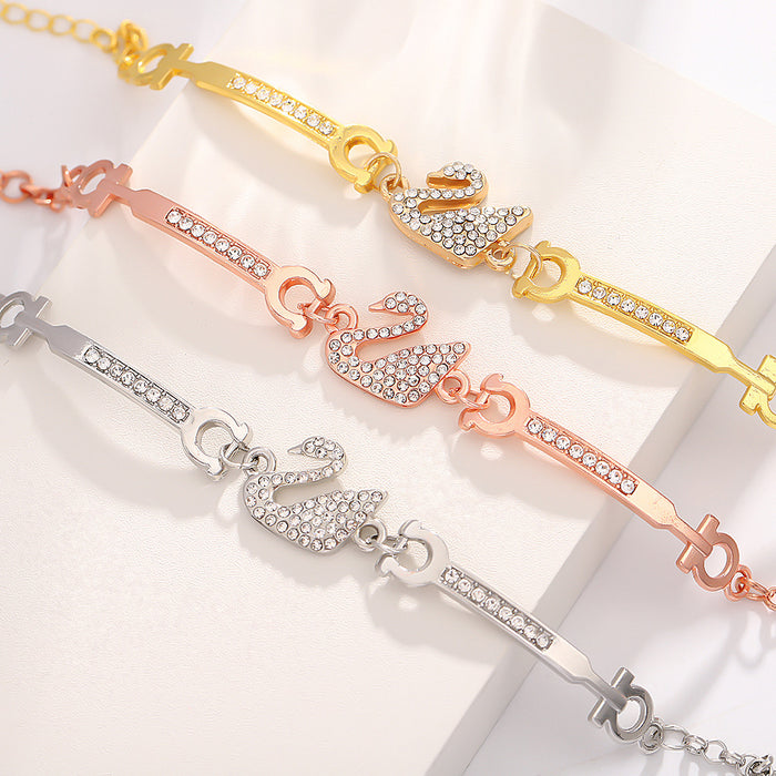 Wholesale Bracelet Swan Flash Fashion Jewelry