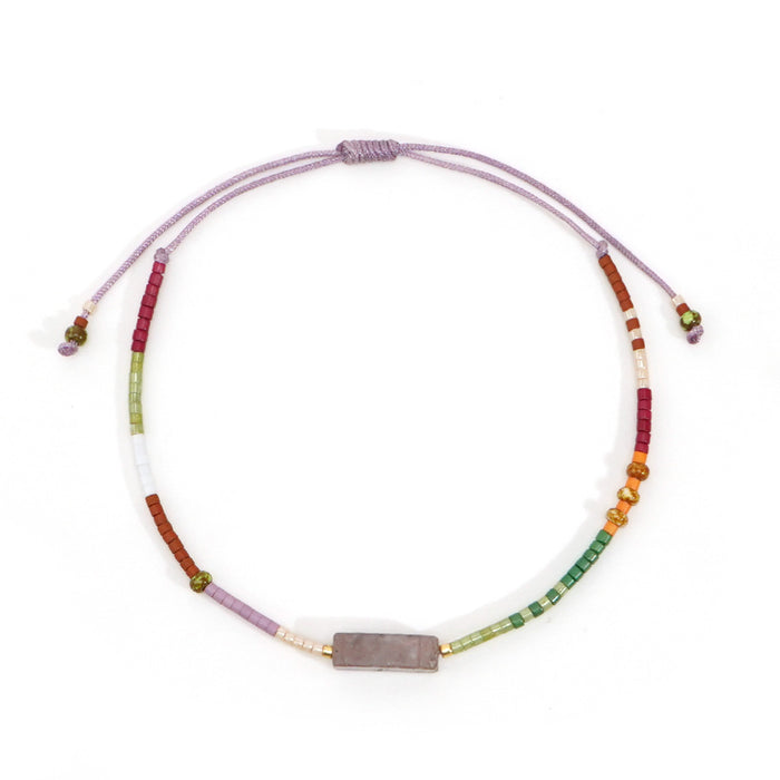 Wholesale Handmade Multicolor Glass Beaded Bracelet Geometric Design Unisex Chic Fashion Accessory For Everyday Wear Or Gift