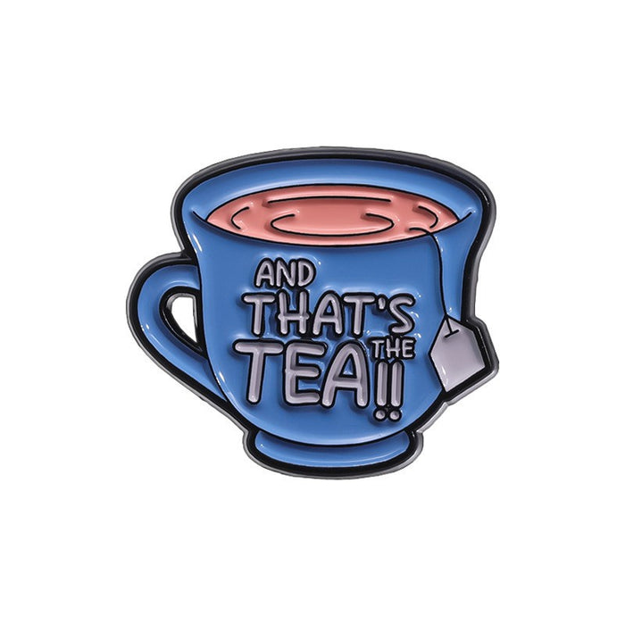 Wholesale Cartoon Coffee Cup Shape Brooch Pin Set Zinc Alloy Decorative Accent