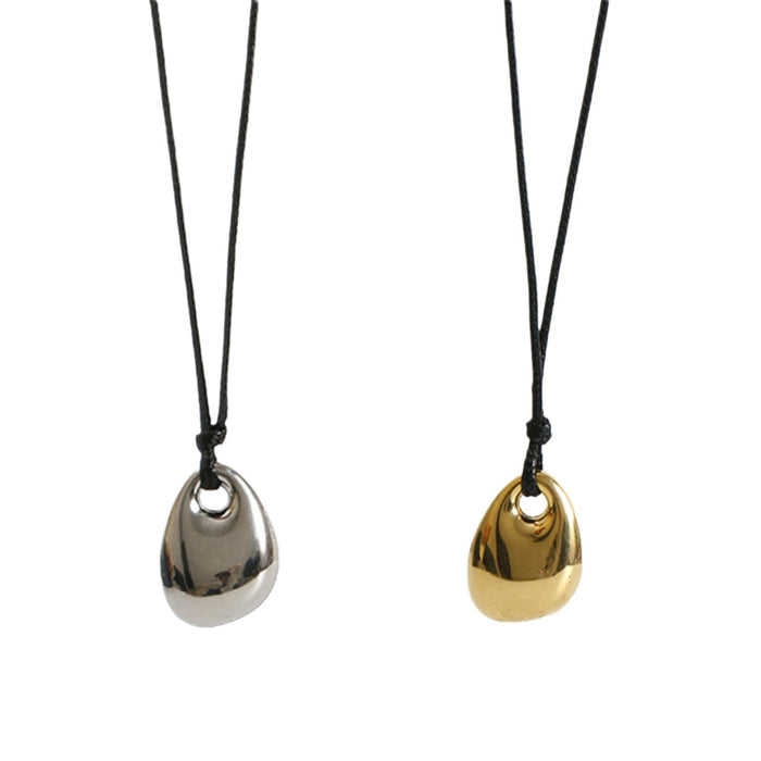 Wholesale Black leather rope necklace accessories, niche, simple, high-end, sweater chain