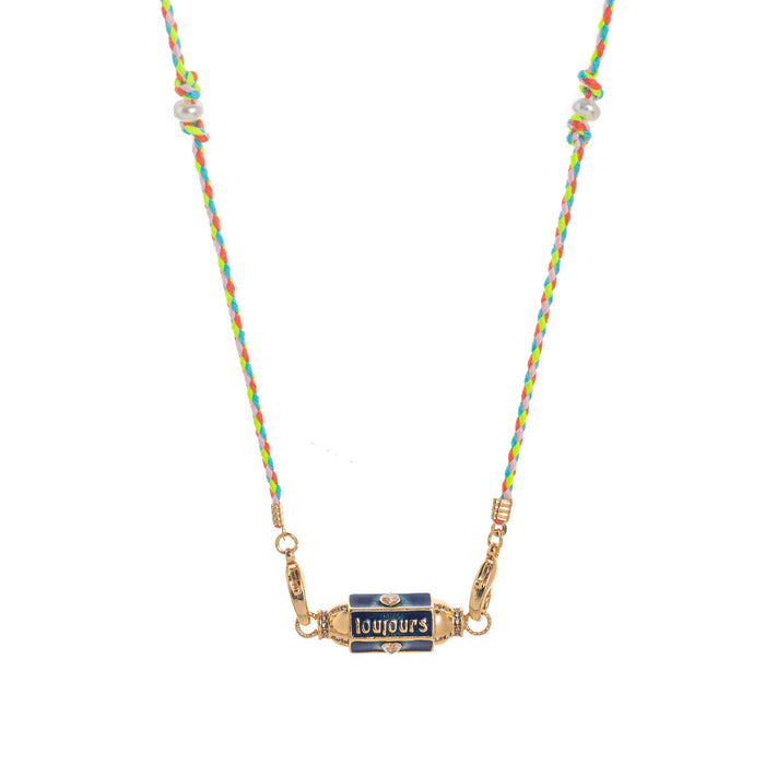 Wholesale Valentine' s Day Colorful Tarot Card Star Eye Pendant Necklace