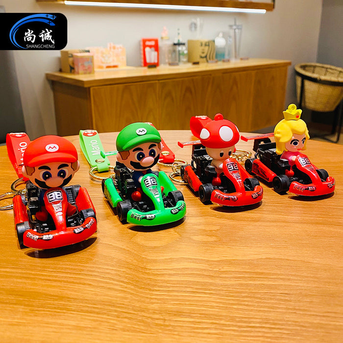 Wholesale PVC Cartoon Go Kart Keychain JDC-KC-SCheng003