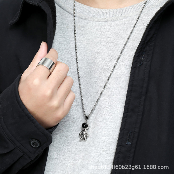 Wholesale Sweater long necklace titanium steel pendant sweatshirt with accessory pendant