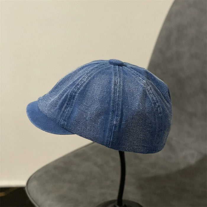 Wholesale Artistic Retro Cowboy Beret Versatile Fashion Duck Tongue Hat Vintage Octagonal Hat