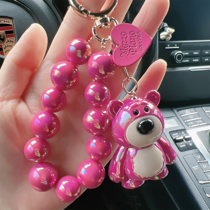 Wholesale  Bear Keychain Couple Cartoon  Pendant Keychain Bag Doll Decorative Pendant