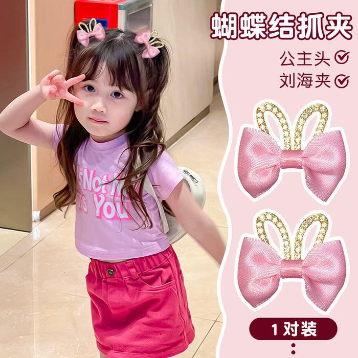 Wholesale Children's Cute Hair Clips Bow Hair Clips Sweet Princess Hair Clips Girls' Hair Clips Bangs Side Clips Headpieces JDC-HC-FX005