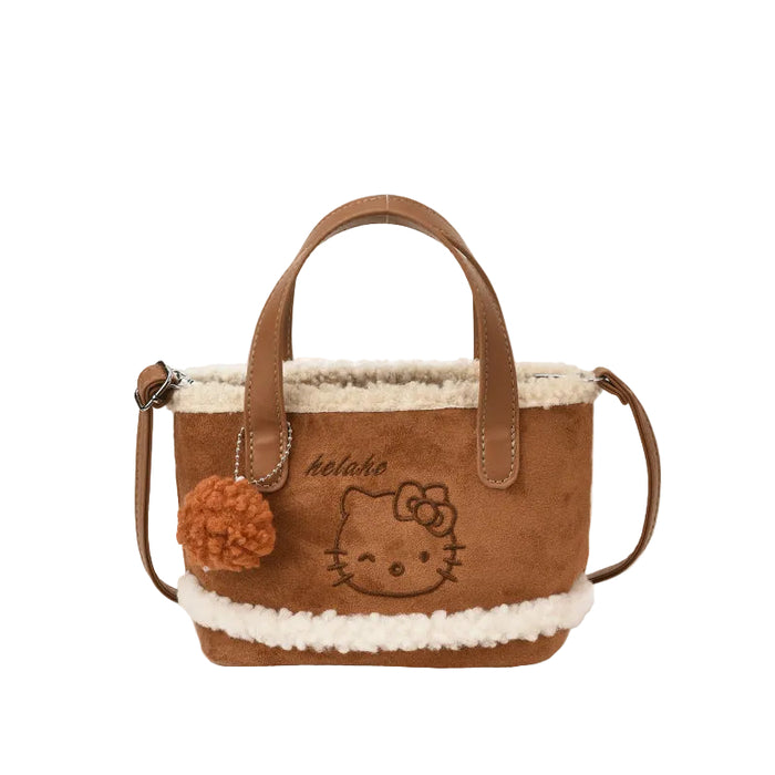 Wholesale Cute Cartoon Embroidered Velvet Crossbody Shoulder Bag for Kids