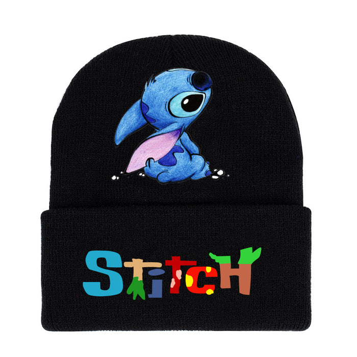 Wholesale Autumn and Winter Warm Cartoon Printed Knitted Hat JDC-FH-WuDuomei014