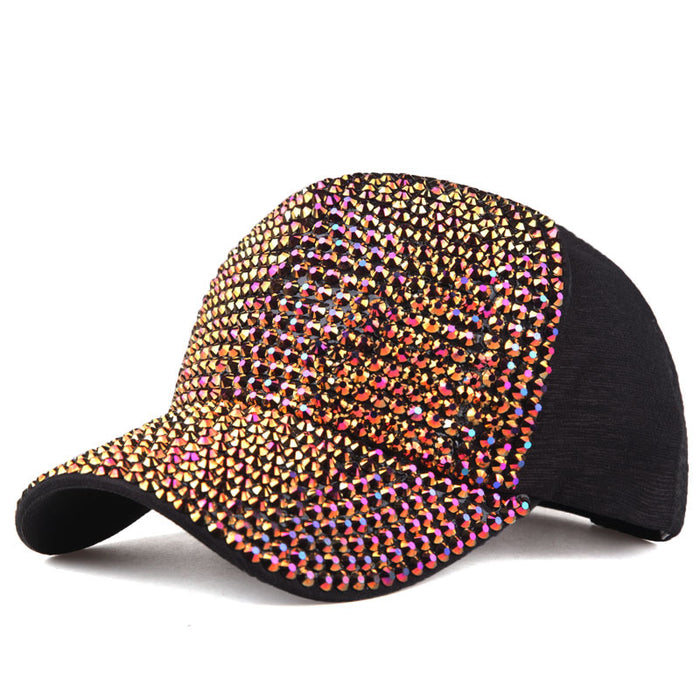 Wholesale Fully diamond breathable baseball cap for sun protection outdoor use