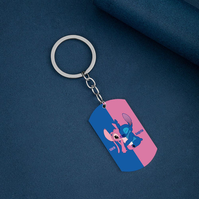 Wholesale Cartoon Color Printing Stainless Steel Keychain JDC-KC-HuanYu028