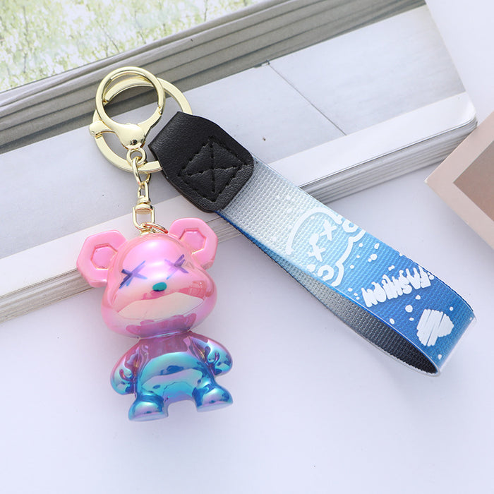 Wholesale  car key chain pendant  bear doll bag decoration couple gift Cartoon  Keychain