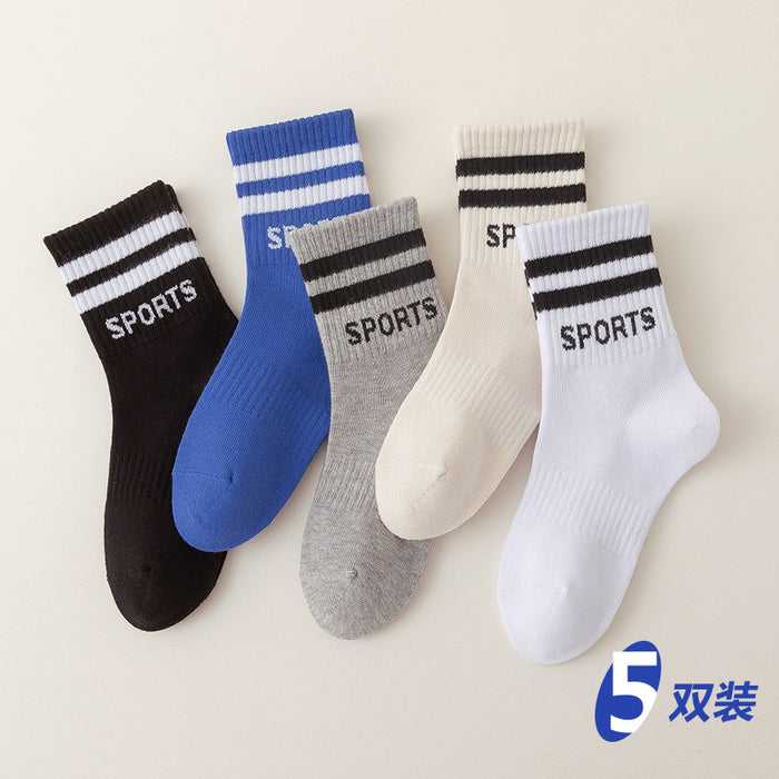 Wholesale Autumn and Winter Cartoon Combed Cotton Student Socks Mid Tube Socks JDC-SK-SL004