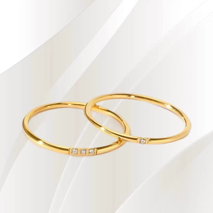 Wholesale Niche diamond wedding rings,  minimalist and understated style   titanium steel index and pinky finger rings