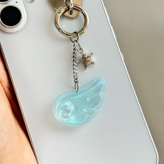 Wholesale Sweet Star Angel Wings Keychain