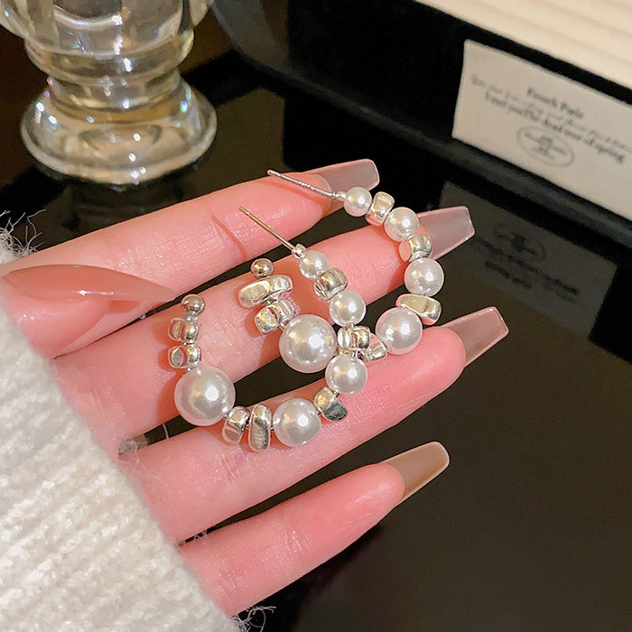 Wholesale Pearl and Cat' s Eye Stud Earrings