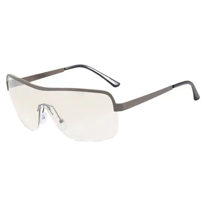 Wholesale Riding windproof sports sunglasses, integrated sunglasses, oversized frame, high-end metal goggles