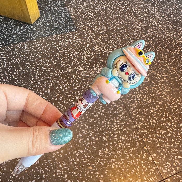 Wholesale Three-Dimensional Funny Press Gel Pen High-Looking Student Exam Quick-Drying Soft Grip Ballpoint Pen