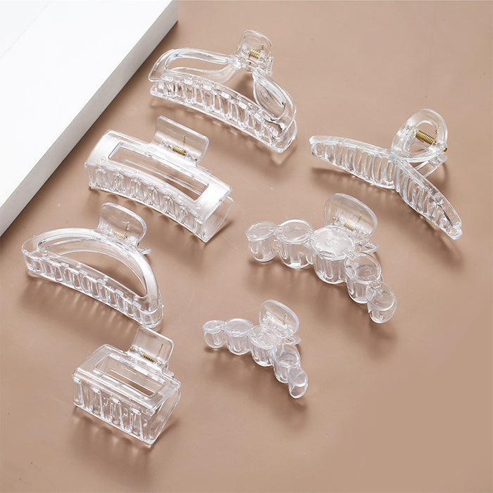 Wholesale Large transparent grip square five circle ribbon hair clip, hair clip accessories at the back of the head, handmade DIY accessories