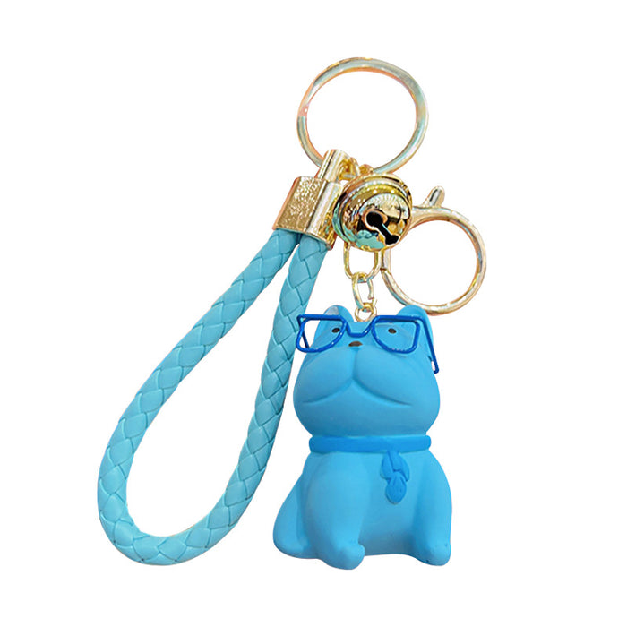 Wholesale Glasses Dog Creative Resin Keychains JDC-KC-YDao106