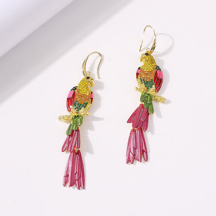 Wholesale Drip Oil Haima Alloy Earrings JDC-ES-QianDi023